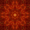 Healing Harmony Red Mandala Sacred Symmetry Decoration Pattern Background