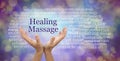 Healing Massage Word Tag Cloud