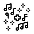 Healing music icon vector outline illustration