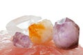 Healing quartz crystals Royalty Free Stock Photo