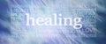 Healing Words Spiritual Feather Wall Art Banner Royalty Free Stock Photo