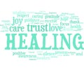 Healing words word cloud concept Royalty Free Stock Photo