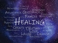 Healing words word cloud design concept Royalty Free Stock Photo