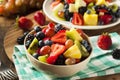 Heallthy Organic Fruit Salad Royalty Free Stock Photo