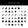 Healt icon set glyph style set