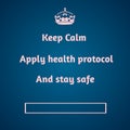 Healt protocol campaign due to corona virus outbreak Royalty Free Stock Photo