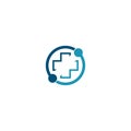 Healt tech logo template icon