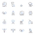 Health appraisal line icons collection. Wellness, Fitness, Assessment, Checkup, Biometrics, Examination, Diagnostic