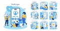 Health Apps. Flat Vector Illustration