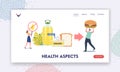 Health Aspects Landing Page Template. Stop Rapeseed Oil, Spread or Cholesterol Products. Unhealthy Trans Fats Eating