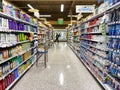 Health and beauty aisle of a Publix grocery store ready to be purchased by consumers Royalty Free Stock Photo