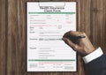 Health Benefits Claim Benefits Form Concept Royalty Free Stock Photo