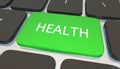 Health Button Computer Keyboard Royalty Free Stock Photo