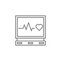 health, cardiogram, medical. Element of health icon. Thin line icon for website design and development, app development. Premium