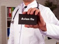 Health care concept about Avian flu with phrase on the page Royalty Free Stock Photo