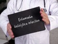 Health care concept about Entamoeba histolytica infection with sign on the piece of paper