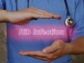 Health care concept about Hib Infection  with inscription on the sheet Royalty Free Stock Photo