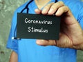 Health care concept meaning Coronavirus Stimulus with inscription on the sheet