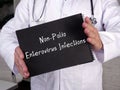 Health care concept meaning Non-Polio Enterovirus Infections with phrase on the sheet