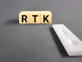 Health care concept - RTK text background. Stock photo. Royalty Free Stock Photo