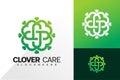 Health care cover love logo vector design. Abstract emblem, designs concept, logos, logotype element for template Royalty Free Stock Photo