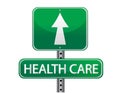 Health care green illustration sign