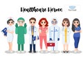 Health care heroes, Illustration of doctors and nurses characters vector
