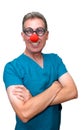 Health Care Issues Funny Doctor or Nurse Isolated Royalty Free Stock Photo