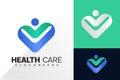Health care logo vector design. Abstract emblem, designs concept, logos, logotype element for template Royalty Free Stock Photo