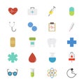 Health care and Medical Flat Icons color