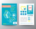 Health Care and Medical Poster Brochure Flyer design Layout Royalty Free Stock Photo