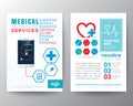 Health Care and Medical Poster Brochure Flyer design Layout Royalty Free Stock Photo