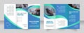 Health care online trifold brochure template with photo