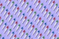 Health-care pattern from colorful vaccine`s plastic syrenges. Royalty Free Stock Photo