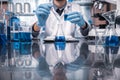 Health care researchers working in life science laboratory Royalty Free Stock Photo