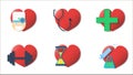 Health care six heart icon