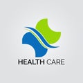 Health care vector logo design template. Medical logo design for clinic, hospital and pharmaceuticals Royalty Free Stock Photo