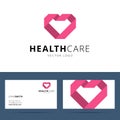 Health care vector logo template Royalty Free Stock Photo