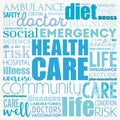 Health care word cloud Royalty Free Stock Photo