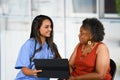 Health Care Worker and Elderly Woman Royalty Free Stock Photo