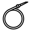 Health catheter icon, outline style