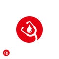 health check blood icon vector design with stethoscope