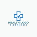 health check logo design template, medical icon design Royalty Free Stock Photo