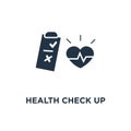 health check up checklist icon. cardiovascular disease prevention test, hypertension risk concept symbol design, heart diagnostic Royalty Free Stock Photo