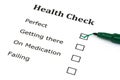 Health checklist Royalty Free Stock Photo