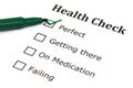 Health checklist Royalty Free Stock Photo