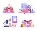 Health Checkup Concept Icons Set