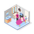 Health Checkup Isometric Composition