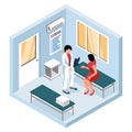 Health Checkup Isometric Illustration