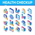 Health Checkup Medical Isometric Icons Set Vector Royalty Free Stock Photo